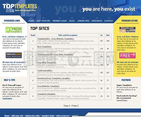 網(wǎng)頁模板排名網(wǎng)站模板